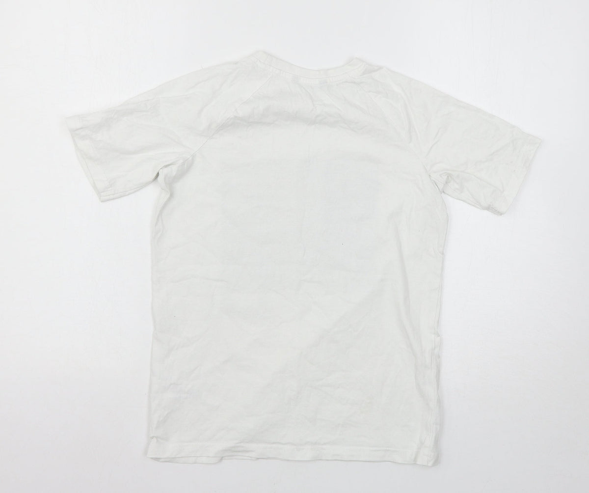 Back view of George boys’ white basic t-shirt, size 11-12, years