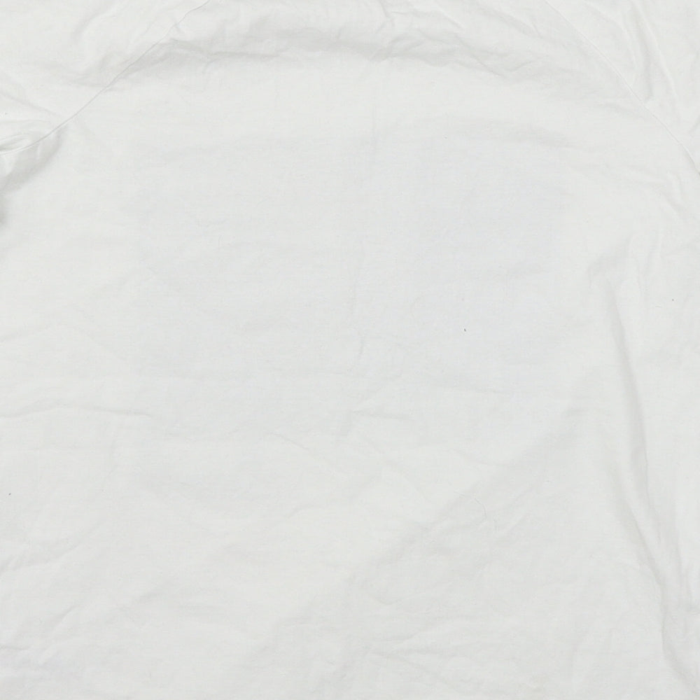 Brand and care label for George boys’ white basic t-shirt, size 11-12, years
