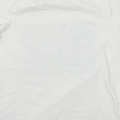 Brand and care label for George boys’ white basic t-shirt, size 11-12, years
