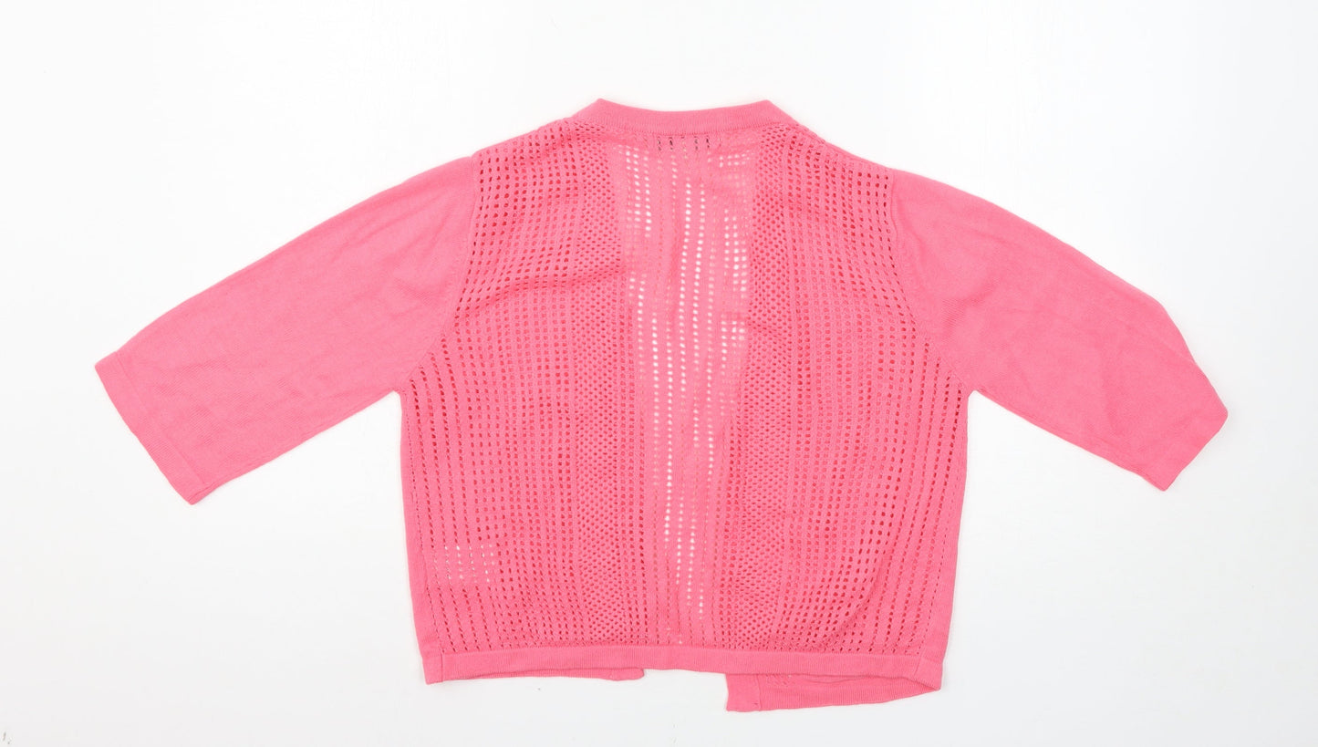 Womens UK Size 12 Peacocks Pink Cardigan Jumper