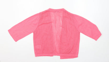 Womens UK Size 12 Peacocks Pink Cardigan Jumper
