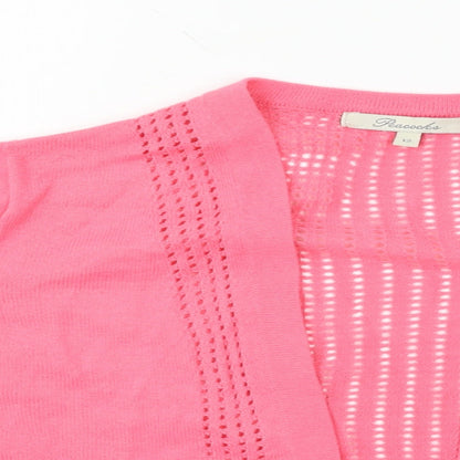 Womens UK Size 12 Peacocks Pink Cardigan Jumper
