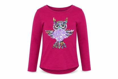 Front view of Gap girls’ purple basic t-shirt, size XS