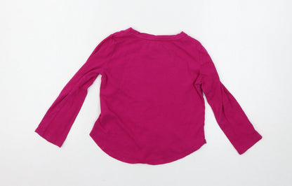 Back view of Gap girls’ purple basic t-shirt, size XS
