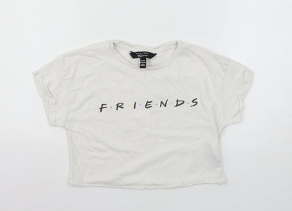 New Look Girls White   Basic T-Shirt Size 10-11 Years  - F.R.I.E.N.D.S