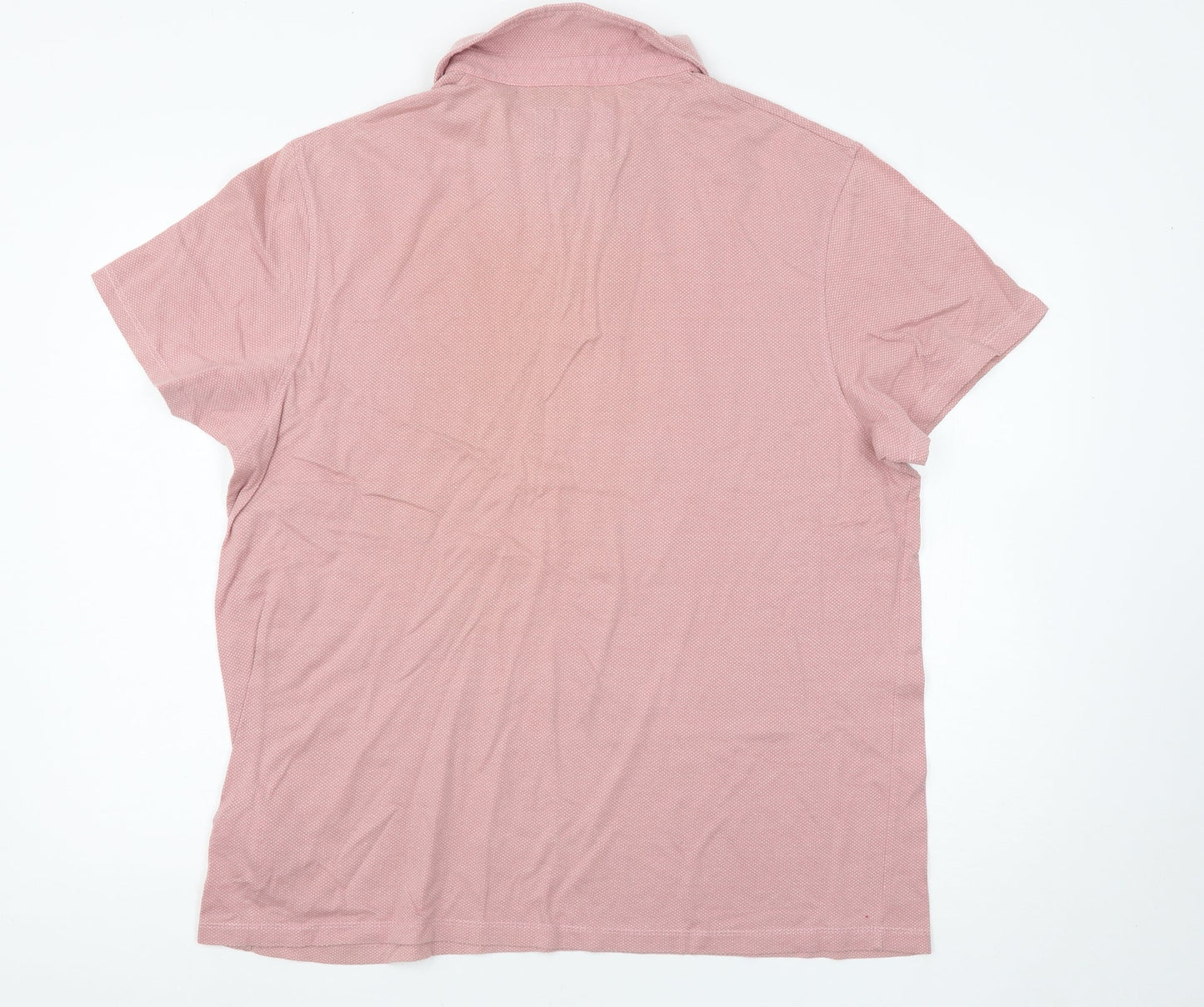 Debenhams Mens Pink Houndstooth   Polo Size L