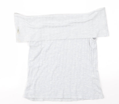 Womens UK Size 14 New Look Grey Basic T-Shirt