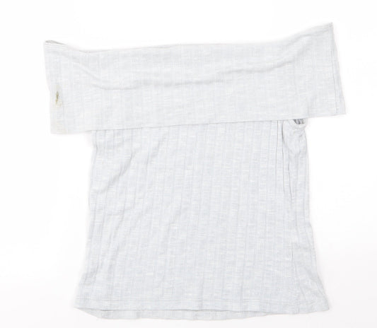 Womens UK Size 14 New Look Grey Basic T-Shirt