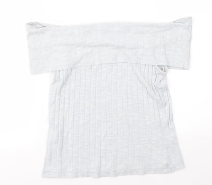 Womens UK Size 14 New Look Grey Basic T-Shirt
