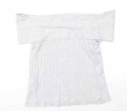 Womens UK Size 14 New Look Grey Basic T-Shirt