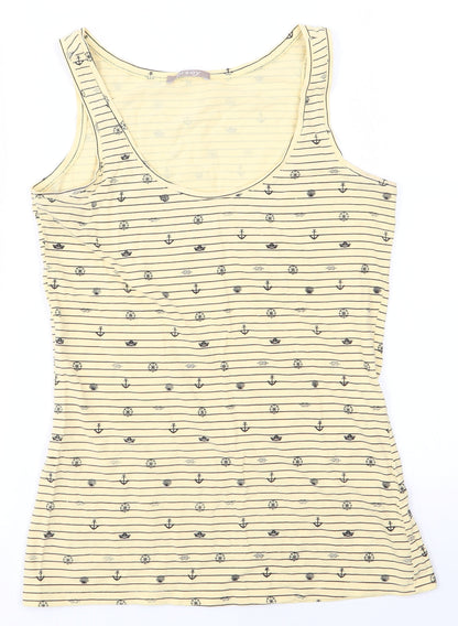 Womens UK Size M ORSAY Yellow Basic Tank