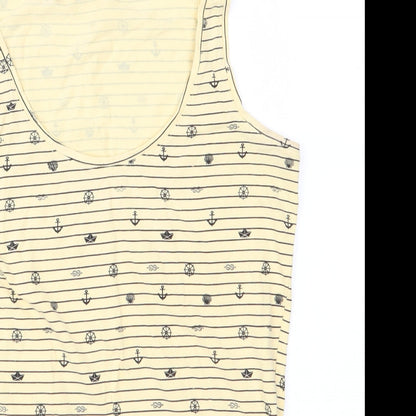 Womens UK Size M ORSAY Yellow Basic Tank