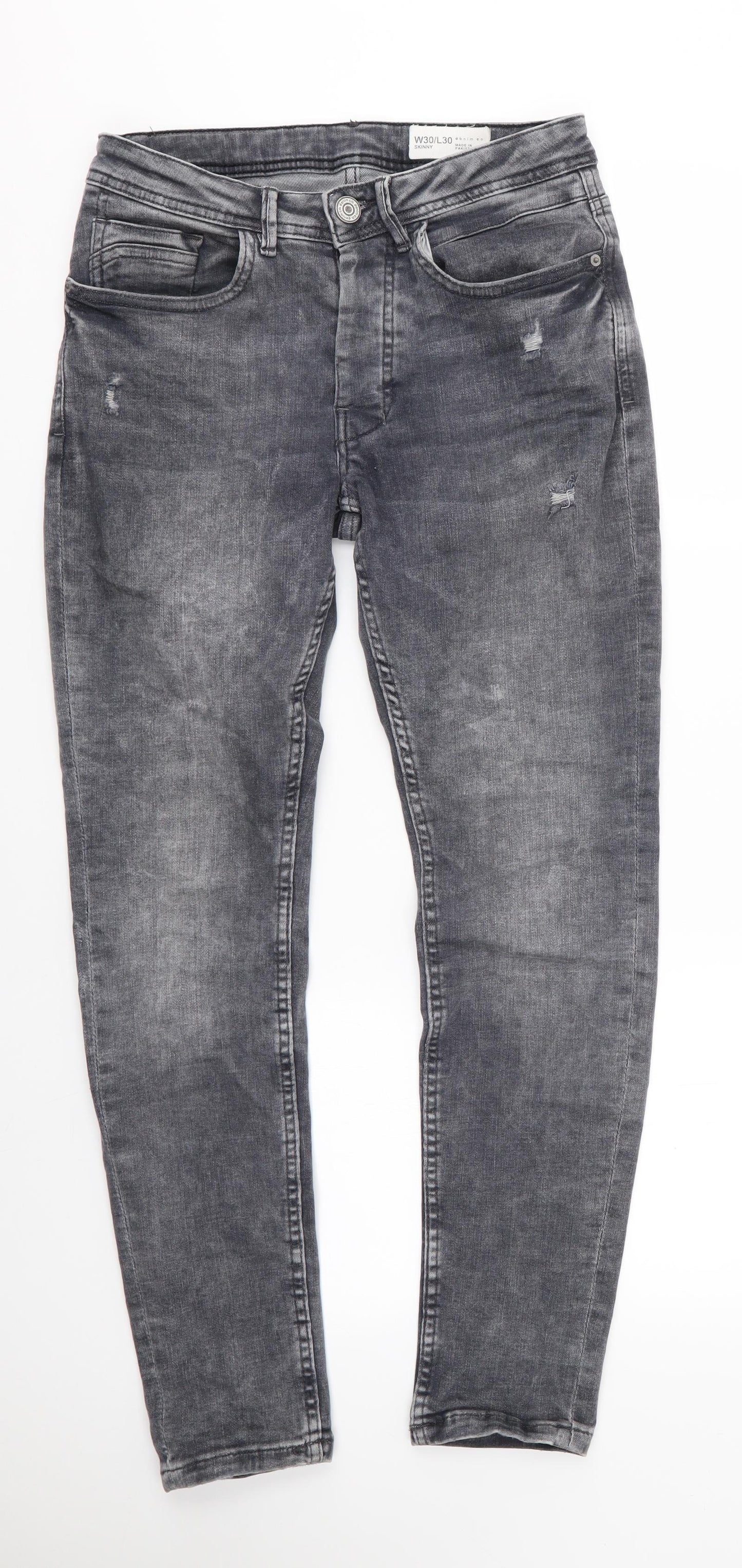 Denim Co Mens Grey   Skinny Jeans Size 30 in L27 in