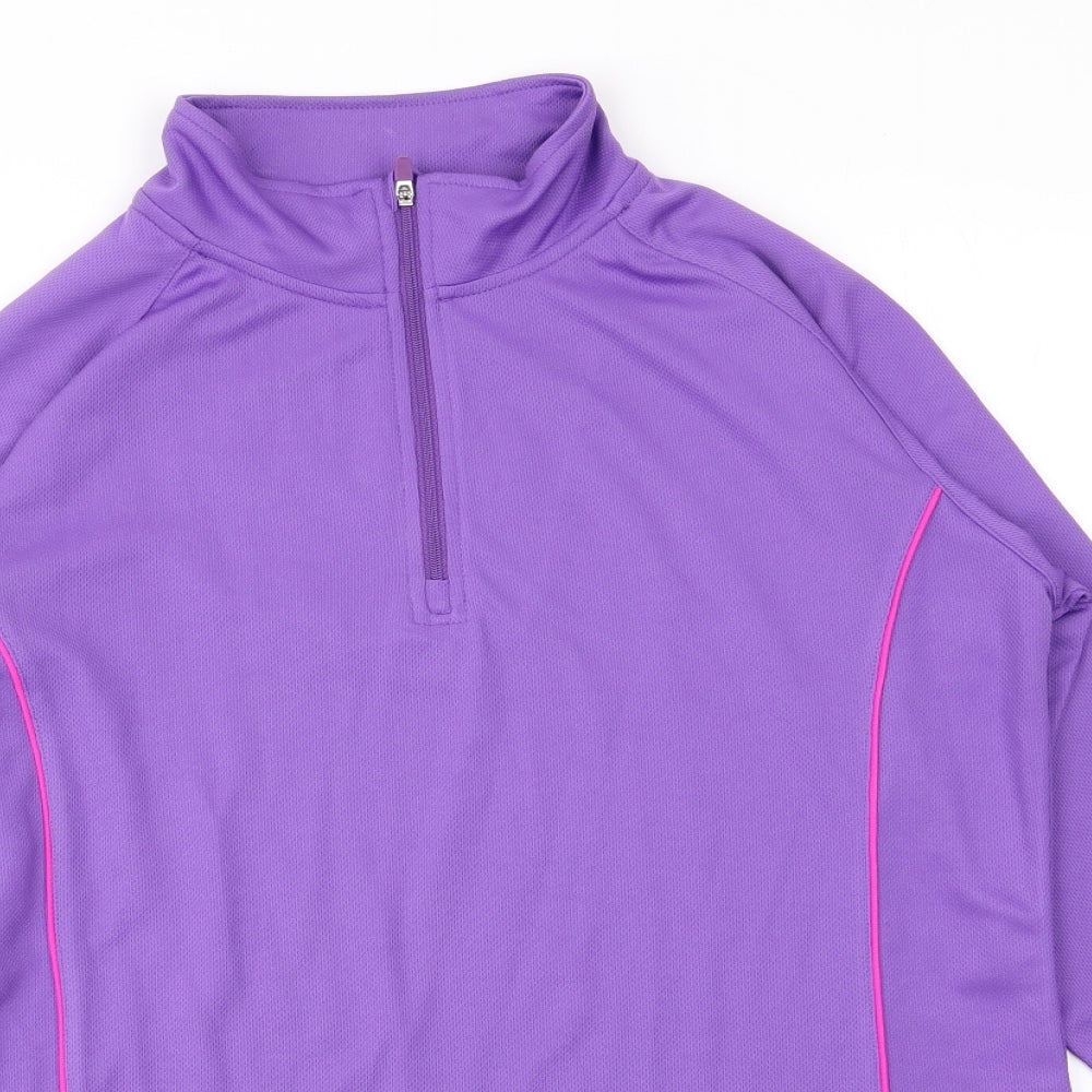 Womens UK Size L Preworn Purple Pullover Jumper