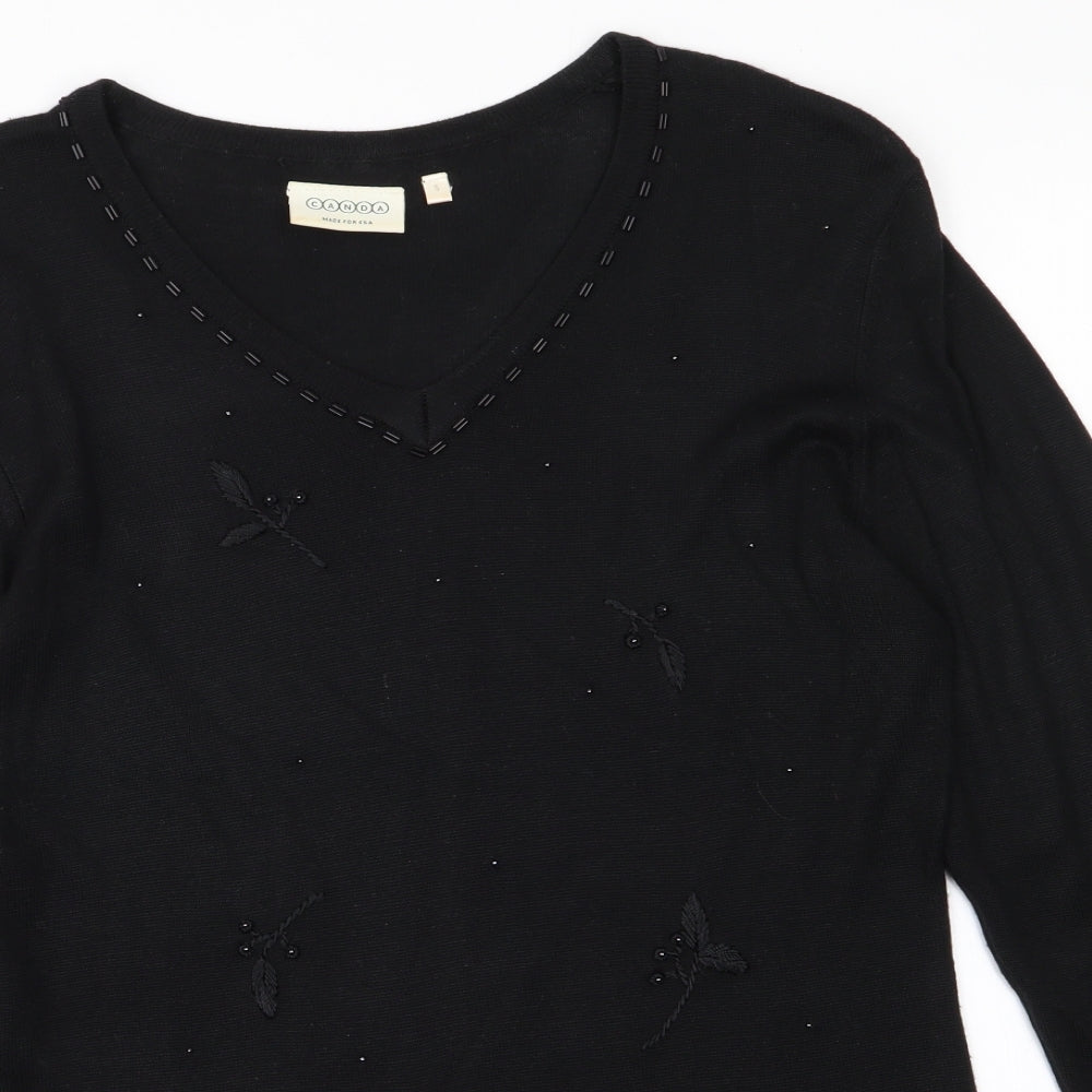 Womens UK Size S Canda Black Pullover Jumper