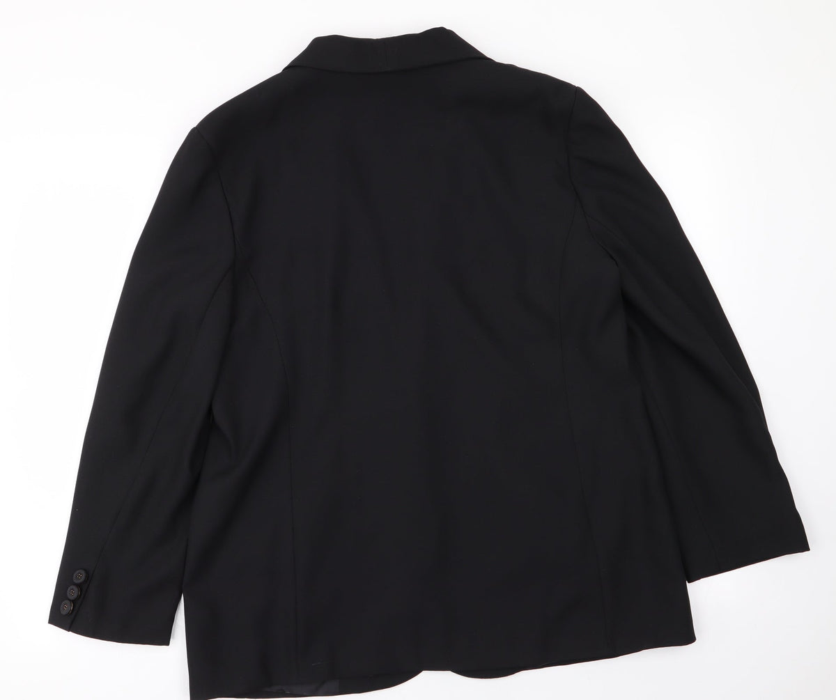 Back view of French Kiss women’s black jacket blazer, size UK 16