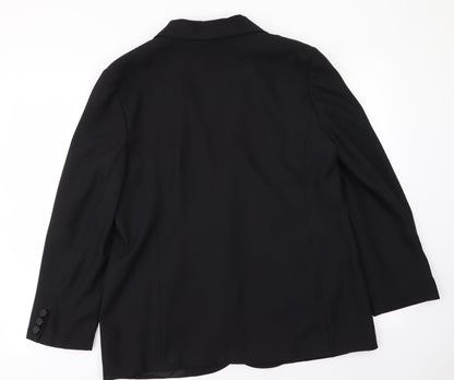 Back view of French Kiss women’s black jacket blazer, size UK 16