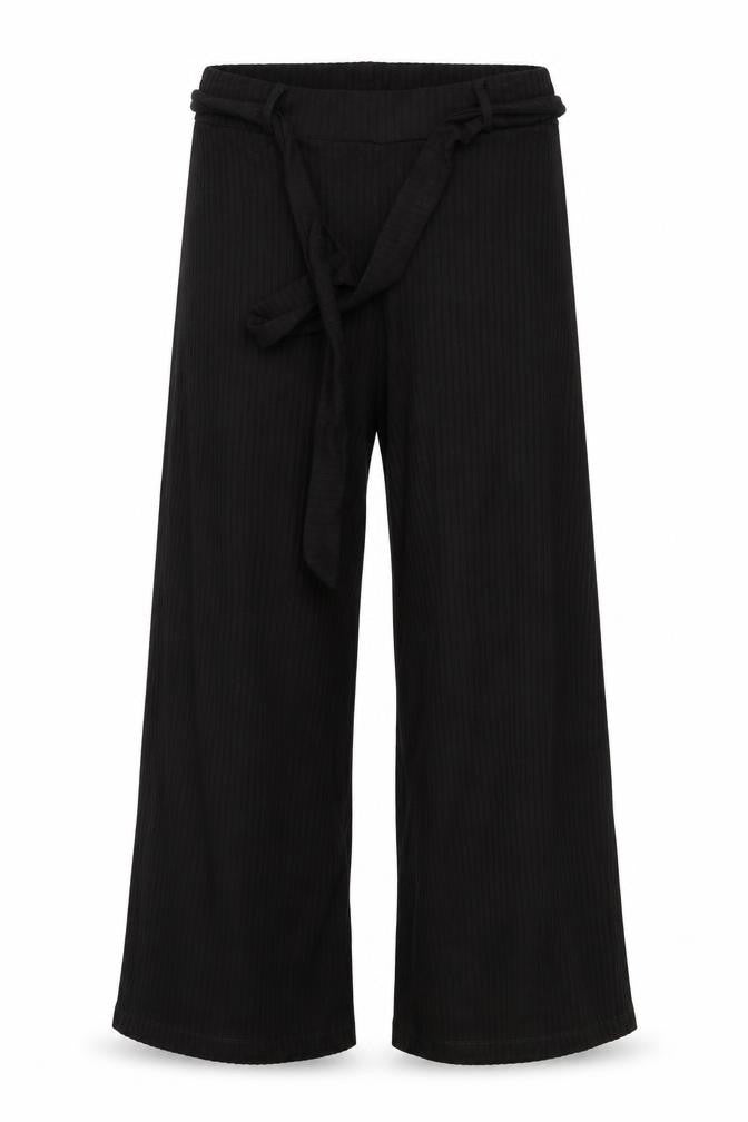 Womens UK Size S Stradivarius Regular Fit Cropped Black Trousers