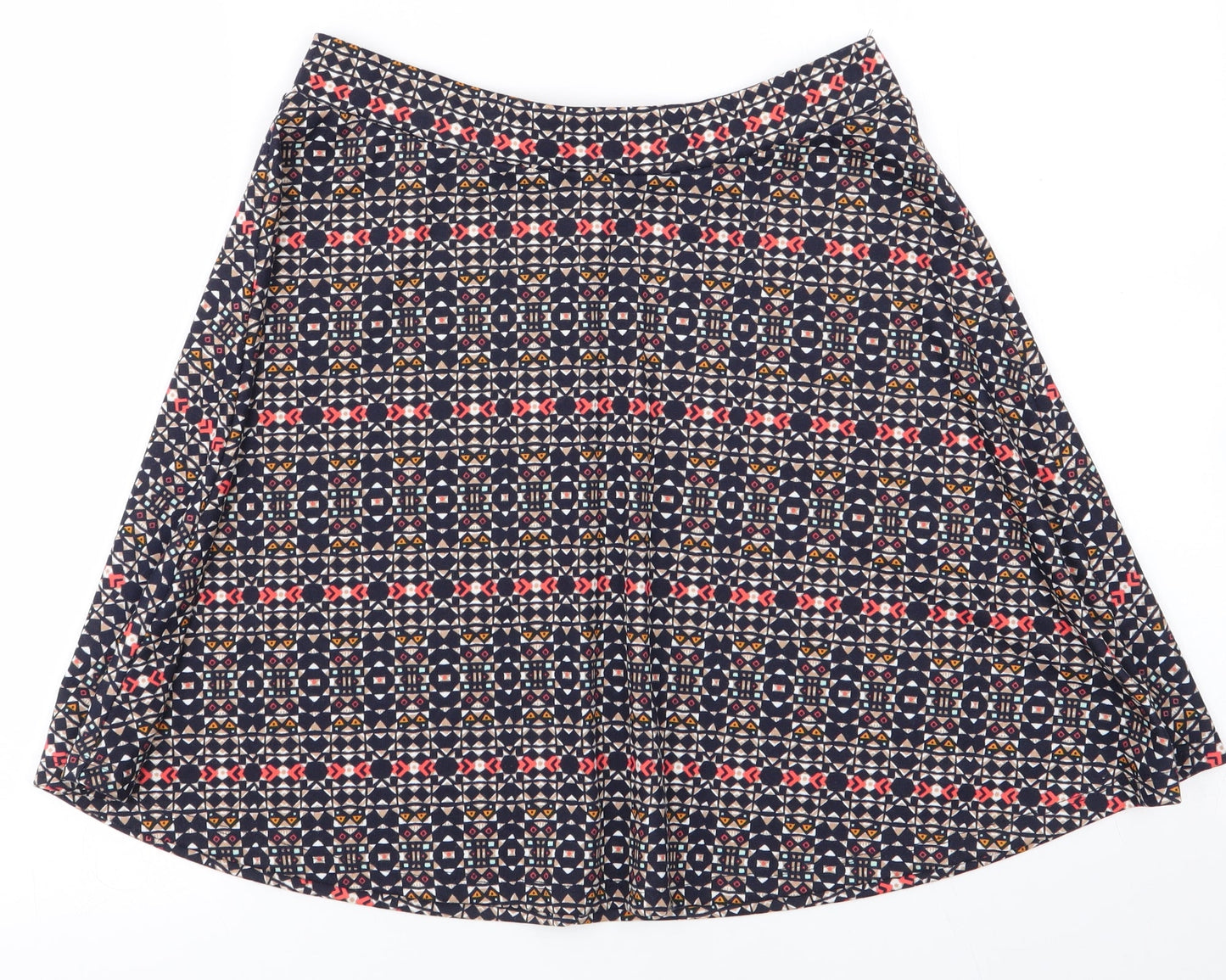 H&M Womens Blue Geometric  A-Line Skirt Size S