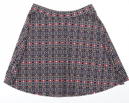 H&M Womens Blue Geometric  A-Line Skirt Size S