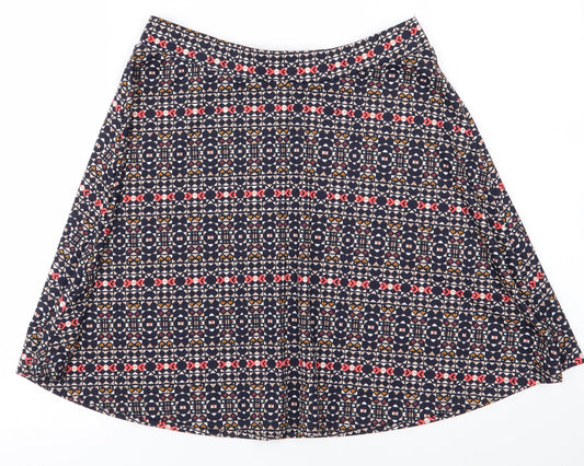 H&M Womens Blue Geometric  A-Line Skirt Size S