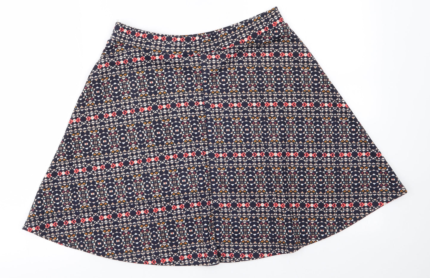 H&M Womens Blue Geometric  A-Line Skirt Size S