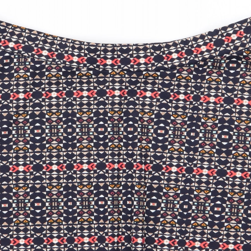 H&M Womens Blue Geometric  A-Line Skirt Size S