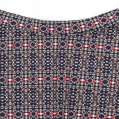 H&M Womens Blue Geometric  A-Line Skirt Size S