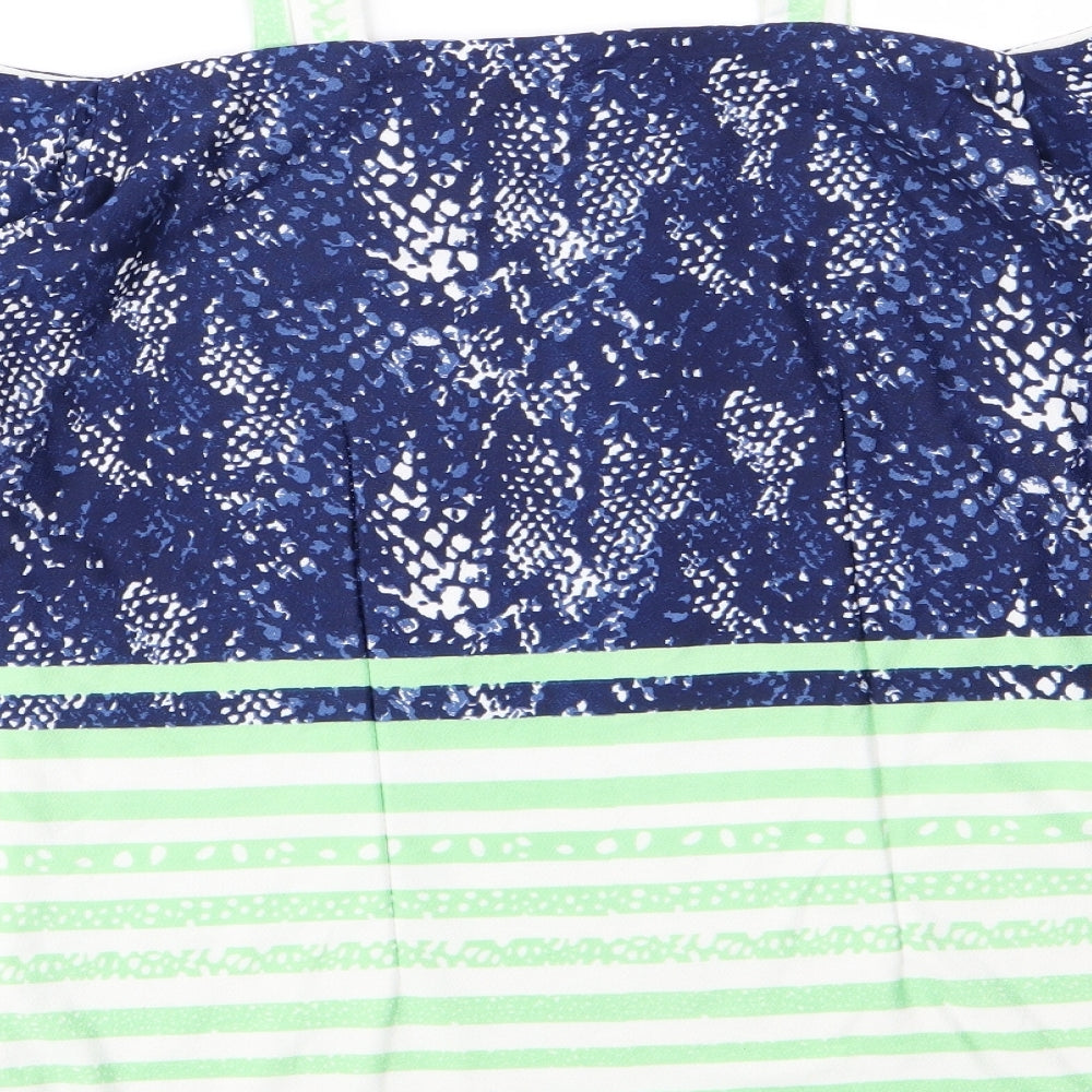 Womens UK Size S Preworn Blue Basic T-Shirt