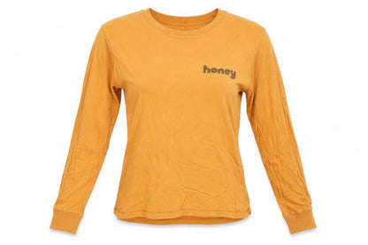 Front view of Tbar women’s yellow basic t-shirt, size XS
