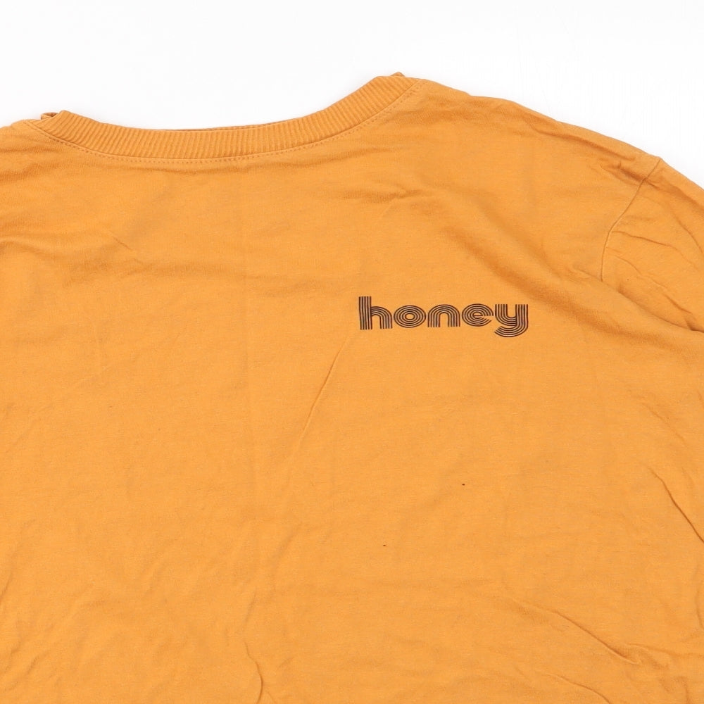 Tbar Womens Yellow   Basic T-Shirt Size XS