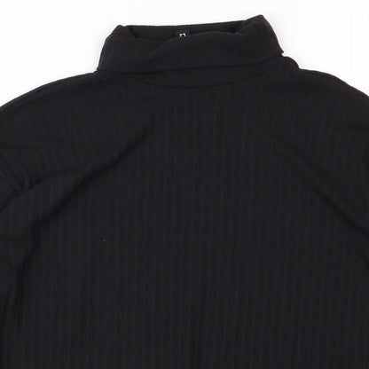 Womens UK Size XS Divided Black Basic T-Shirt