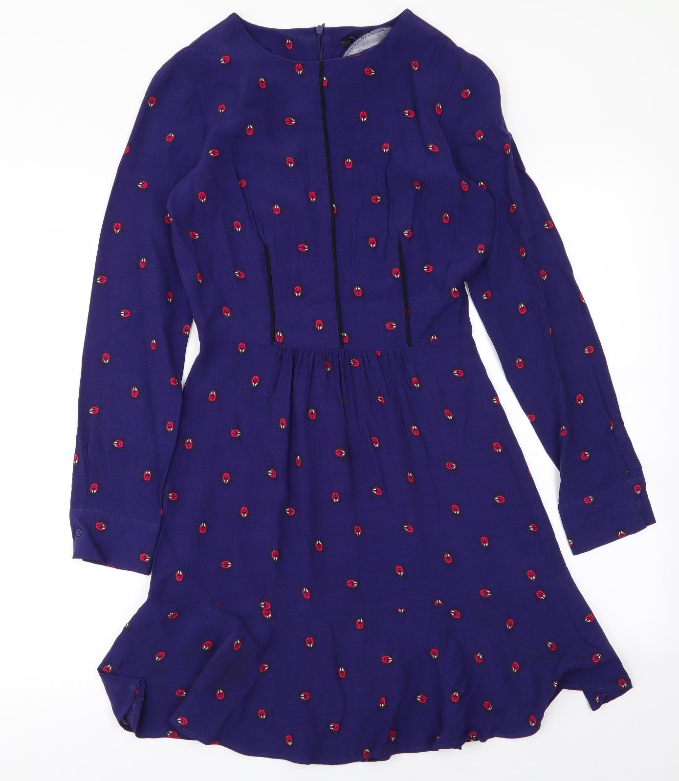 NEXT Womens Blue   Fit & Flare  Size 6  - Ladybugs