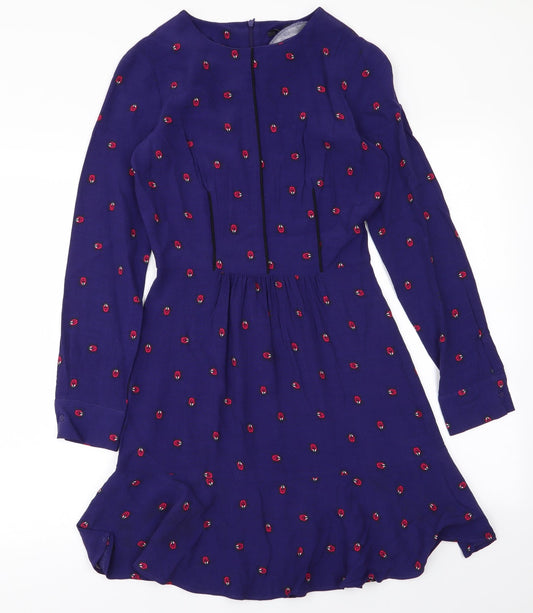 NEXT Womens Blue   Fit & Flare  Size 6  - Ladybugs