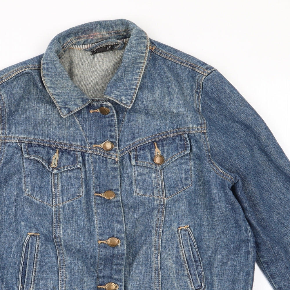Womens UK Size 10 Topshop Blue Jacket