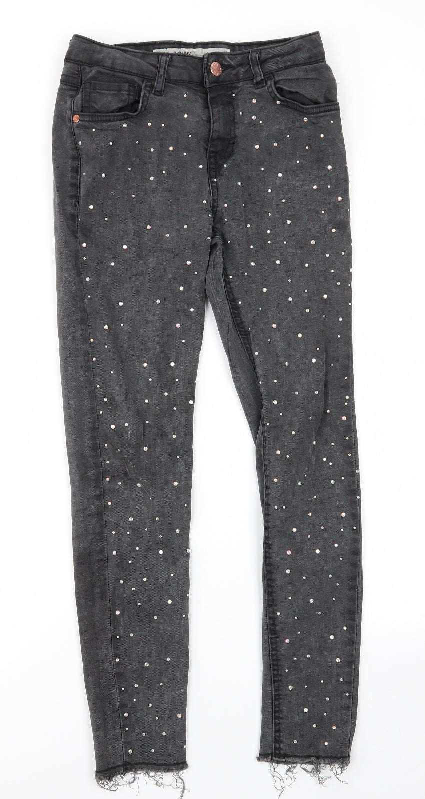 Denim Co Girls Grey   Skinny Jeans Size 11-12 Years