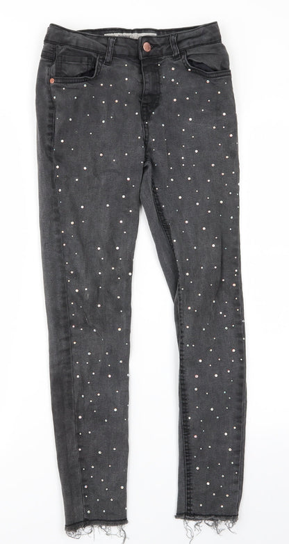Denim Co Girls Grey   Skinny Jeans Size 11-12 Years