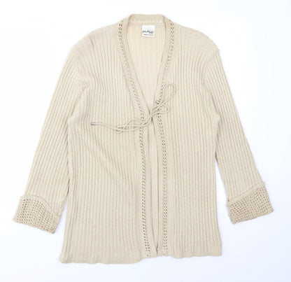 Womens UK Size L Pulse Beige Shrug Jumper