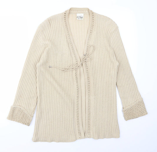 Womens UK Size L Pulse Beige Shrug Jumper