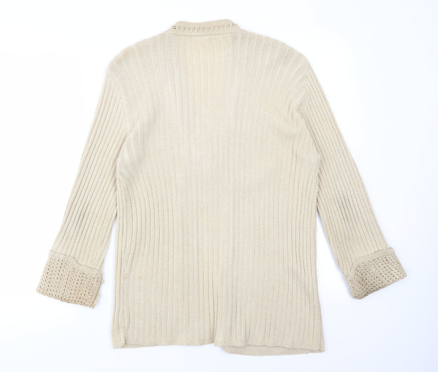Womens UK Size L Pulse Beige Shrug Jumper