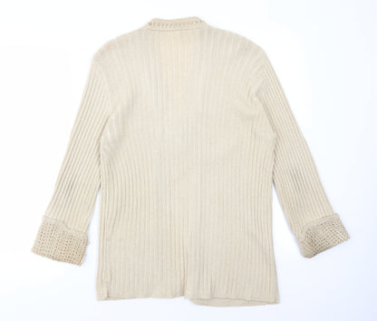 Womens UK Size L Pulse Beige Shrug Jumper