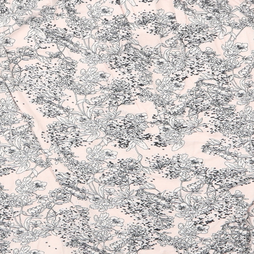 George Womens Pink Floral  Basic Blouse Size 12