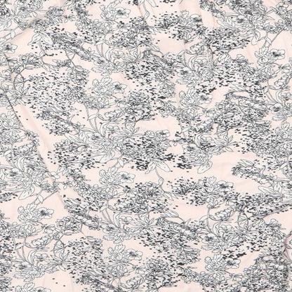 George Womens Pink Floral  Basic Blouse Size 12