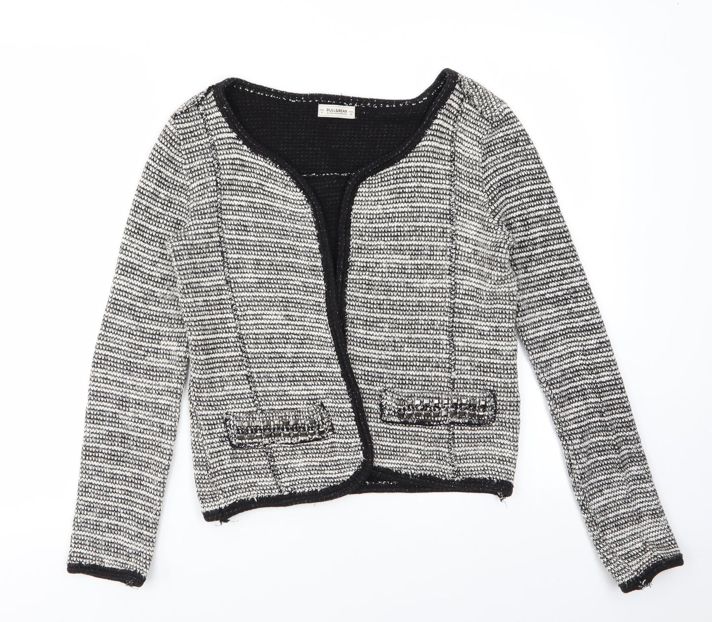 Womens UK Size M Pull & Bear White Shrug Jumper