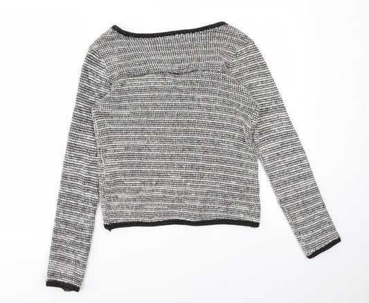 Womens UK Size M Pull & Bear White Shrug Jumper