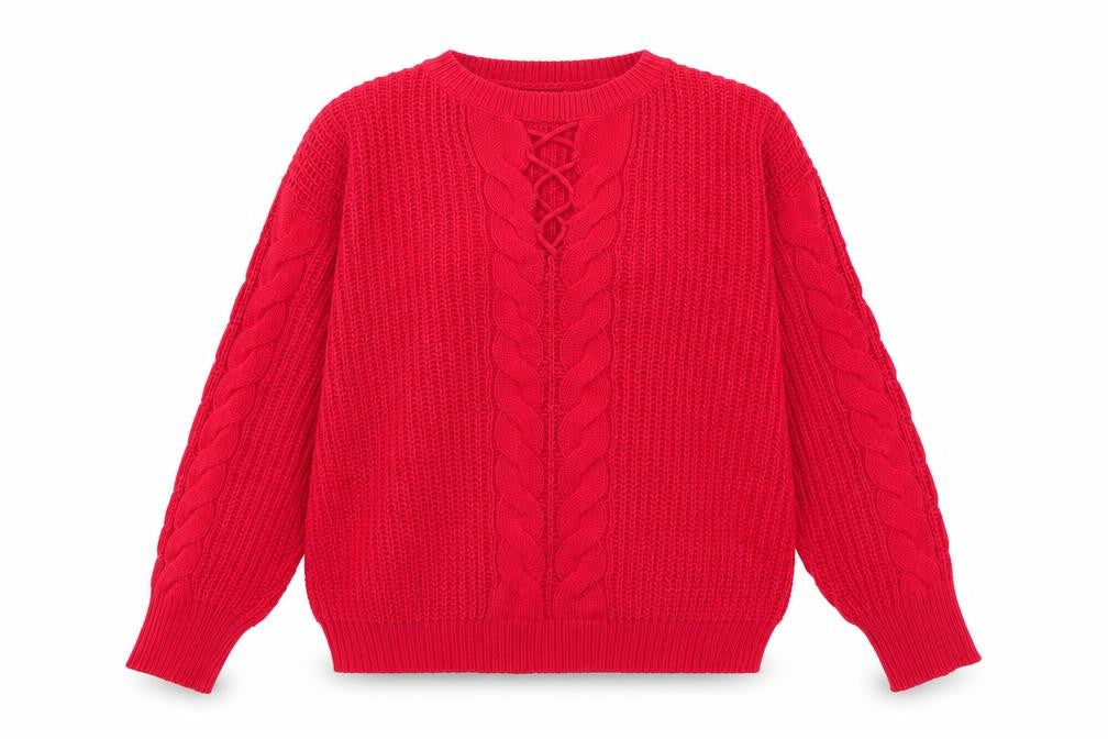 Womens UK Size L Papaya Red Pullover Jumper