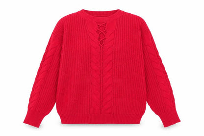 Womens UK Size L Papaya Red Pullover Jumper