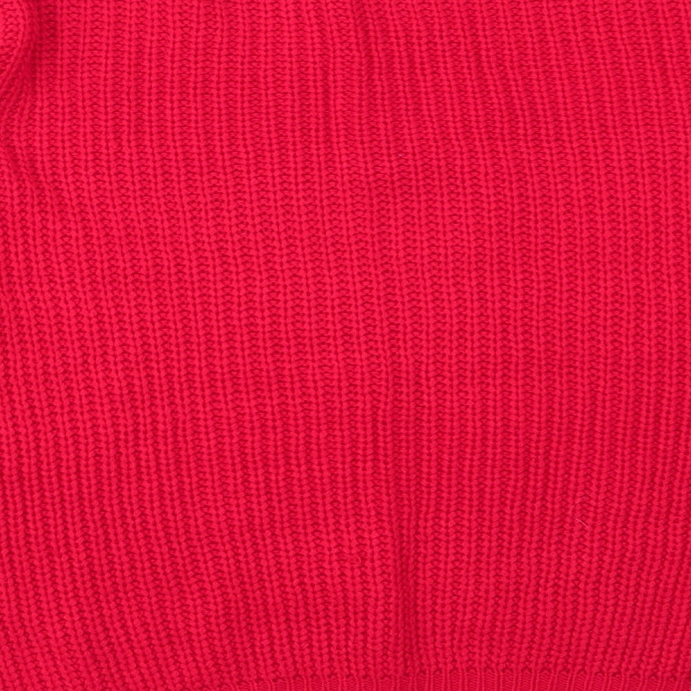 Womens UK Size L Papaya Red Pullover Jumper