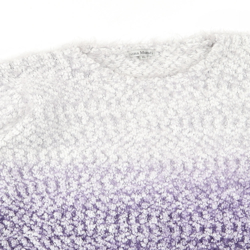 Womens UK Size XL Nina Murati Purple Pullover Jumper