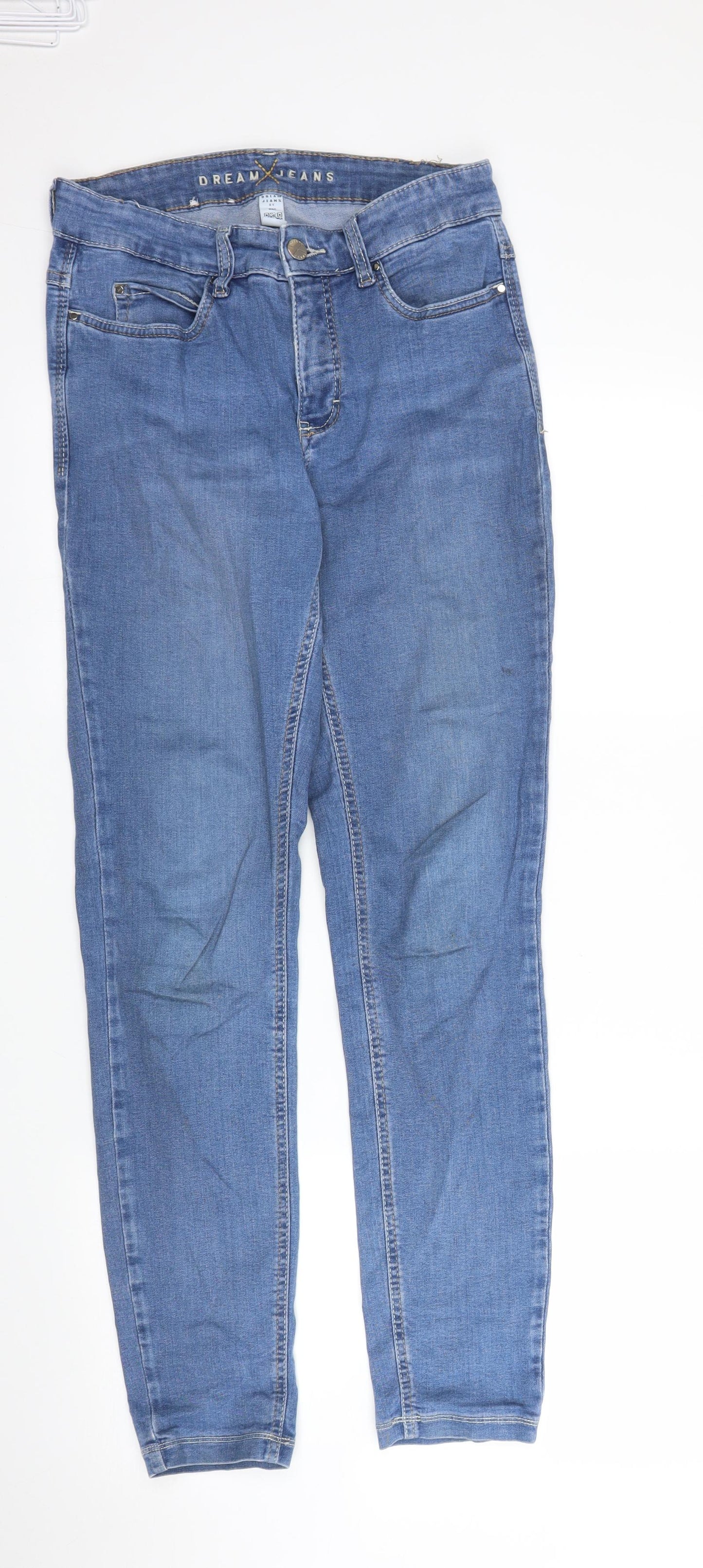 Womens UK Size S Dream Jeans Regular Fit Skinny Blue Jeans